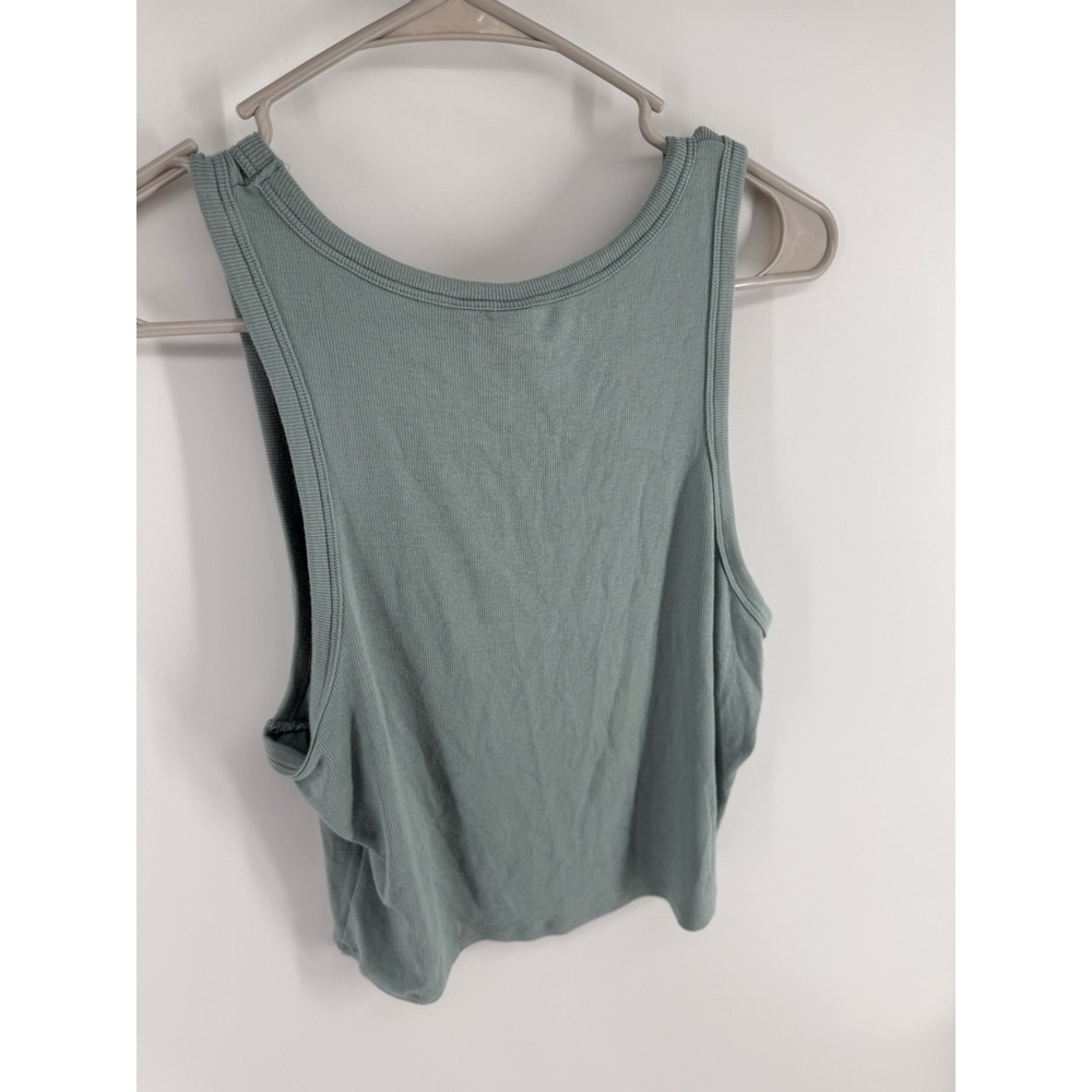 Victoria's Secret XL Crop Ribbed Modal Sleep/Lounge Tank Top Green Teal - Picture 5 of 10